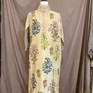 Block printed caftan
